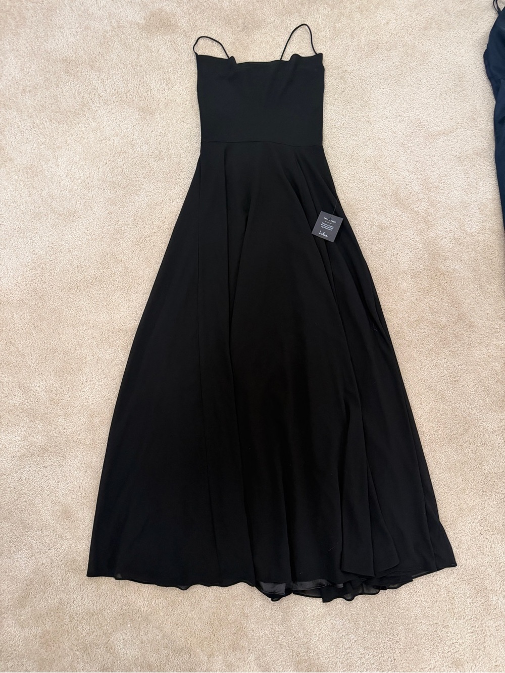 Lulu's Black Spaghetti-Strap Maxi Dress